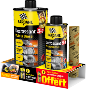 BARDAHL – Lot Décrassant 5 en 1 Diesel – 1L+300ml – 9389